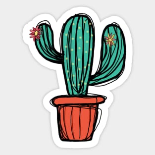 Cactus doodle Sticker